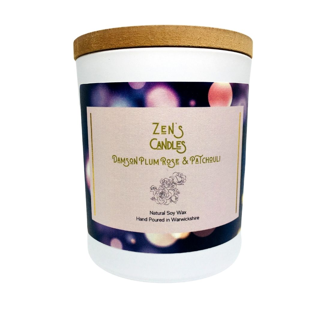 Damson Plum Rose and Patchouli Zen s Candles